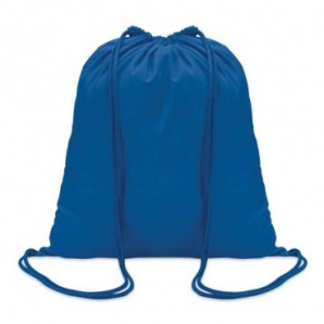 Mochila de cuerdas de algodón Azul real