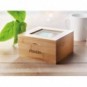 Caja de té de bambú con tapa de cristal - vista 3