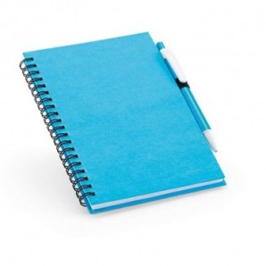 Bloc de notas B6 espiral y paginas recicladas Azul claro