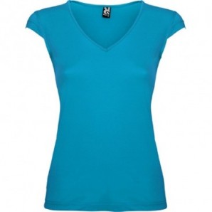 Camiseta Martinica escote en V color Azul oceano