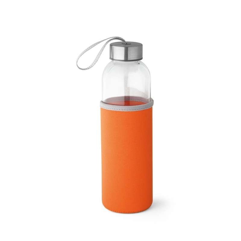 Botella deportiva con cinta y funda Naranja