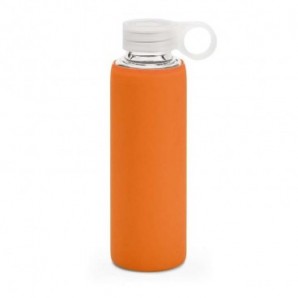 Botella deportiva de vidrio borosilicato con rosca Naranja