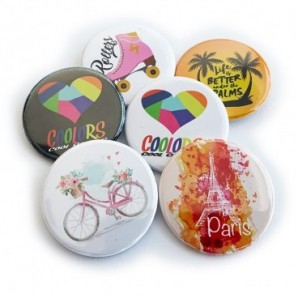 Chapas personalizadas con alfiler