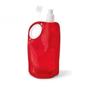 Botella plegable triple capa con boquilla Rojo