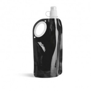 Botella plegable triple capa con boquilla Negro