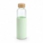 Botella de vidrio con funda de silicona Verde claro