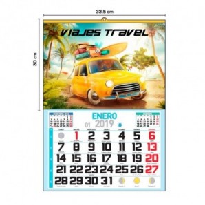 Calendario pared 2026 Cartela 300 gr 31.5x30 Bimensual (Castellano)