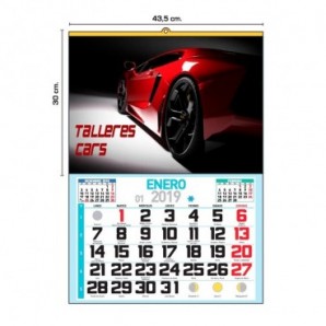 Calendario pared 2026 Cartela 300 gr 43.5x30 Mensual (Castellano)