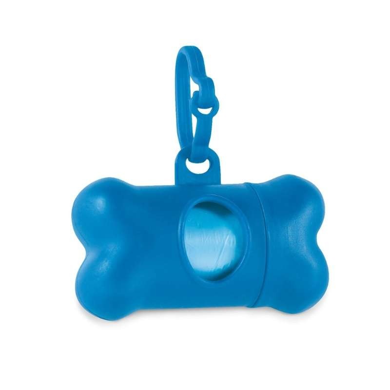 Dispensador de bolsas para perros hueso Azul claro
