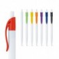 Bolígrafo blanco con clip en color