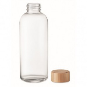 Botella de vidrio 650 ml tapa de bambú - vista 2