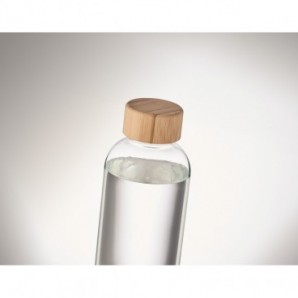 Botella de vidrio 650 ml tapa de bambú - vista 3