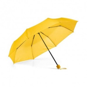 Paraguas plegable con funda a juego Amarillo