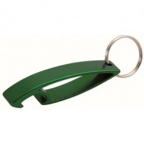 Llavero de aluminio con abrebotellas Lenis Verde