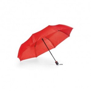 Paraguas plegable con funda Rojo