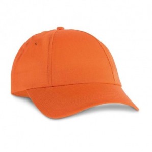 Gorra de poliéster 6 paneles con velcro Naranja