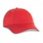 Gorra de poliéster 6 paneles con velcro Rojo