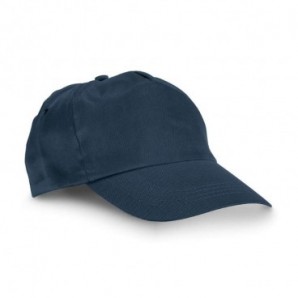 Gorra de poliéster con velcro Azul marino