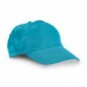 Gorra de poliéster con velcro Azul claro