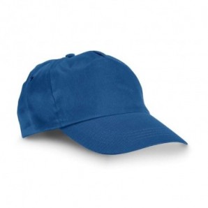 Gorra de poliéster con velcro Azul real