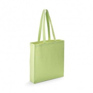 Bolsa de algodón reciclado con asas largas Verde claro