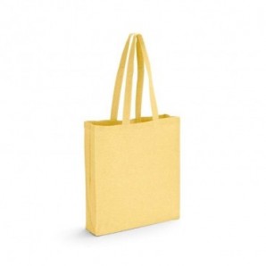 Bolsa de algodón reciclado con asas largas Amarillo