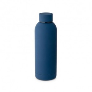 Botella de acero inoxidable 500 ml acabado goma Azul marino