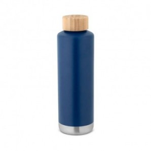 Botella de acero inoxidable con cierre de silicona Azul marino
