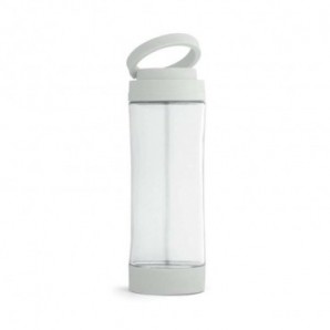 Botella deportiva de vidrio con tapón de rosca Gris claro