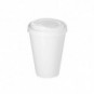 Vaso reutilizable en PP con tapa Blanco
