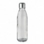 Botella de cristal con tapón de acero inoxidable Gris transparente