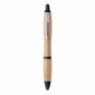 Bolígrafo bambú y plástico Negro