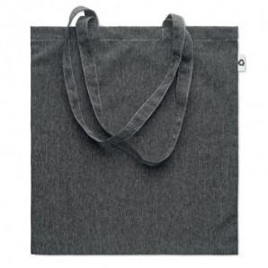 Bolsa de algodón reciclado en dos tonos Negro