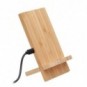 Soporte con carga inalámbrica en bambú 10W Madera