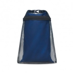 Bolsa RPET impermeable 6L con cremallera y malla Azul real