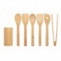 Set utensilios cocina de bambú - vista 2