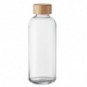 Botella de vidrio 650 ml tapa de bambú Transparente