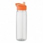 Botella RPET 650 ml con tapa y boquilla plegable Naranja