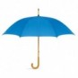 Paraguas manual con mango de madera Azul real
