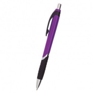 Bolígrafo de plástico Break en colores surtidos Violeta