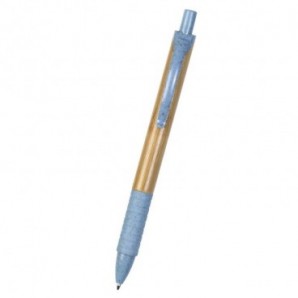 Bolígrafo de bambú y caña de trigo Azul claro