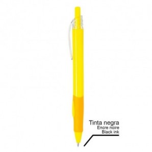 Bolígrafo de plástico Pupil con tinta negra Amarillo