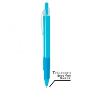 Bolígrafo de plástico Pupil con tinta negra Azul claro