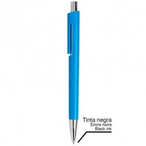 Bolígrafo de plástico Beta tinta negra Azul