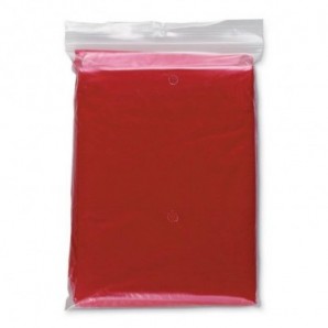 Impermeable plegable con capucha Rojo