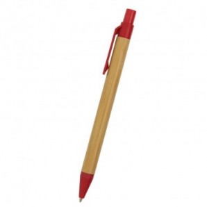 Boligrafo de bambú y caña de trigo Rojo