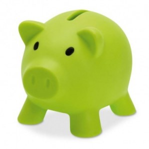 Hucha de cerdito Verde lima
