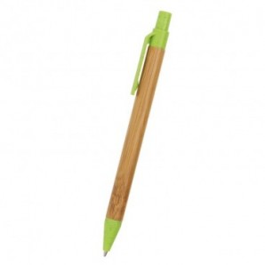 Boligrafo de bambú y caña de trigo Verde lima