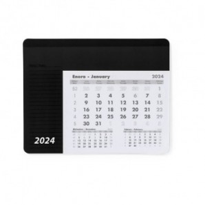 Alfombrilla de PVC con calendario de papel 2020 Negro