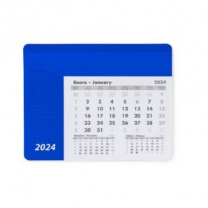 Alfombrilla de PVC con calendario de papel 2020 Azul